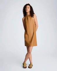 Buy Womens Gathered Halter Neck Mini Dress Soft Cocoa | KC | Kenneth Cole SOFT COCOA