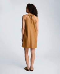 Buy Womens Gathered Halter Neck Mini Dress Soft Cocoa | KC | Kenneth Cole SOFT COCOA