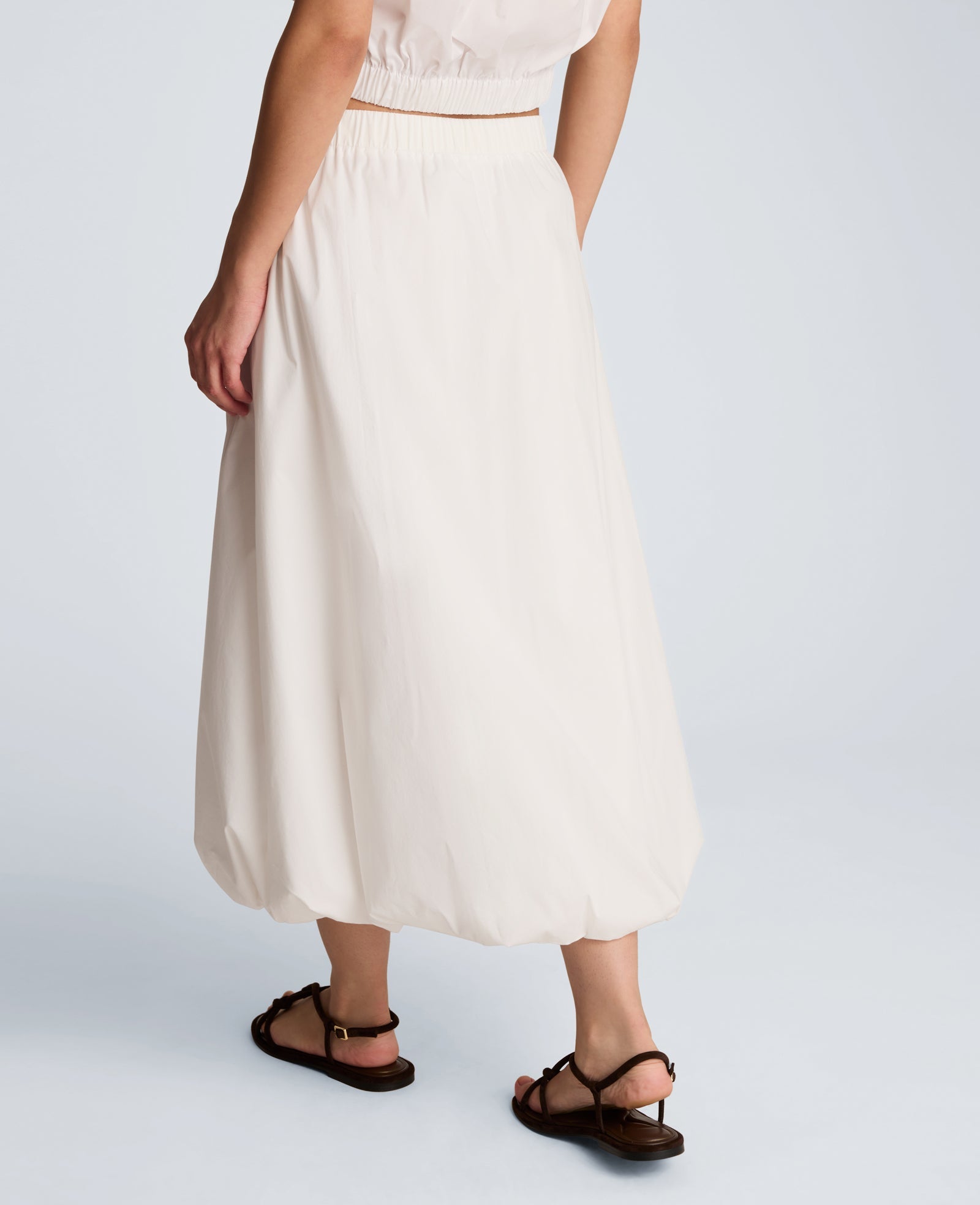 Pull On Bubble Maxi Skirt | Kenneth Cole PURE WHITE