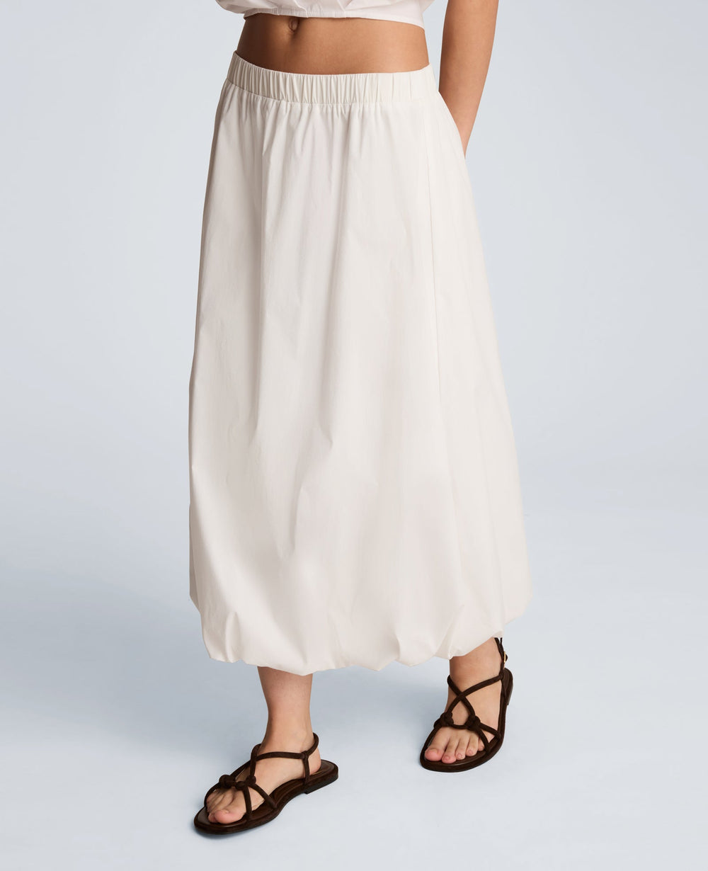 Pull On Bubble Maxi Skirt | Kenneth Cole PURE WHITE