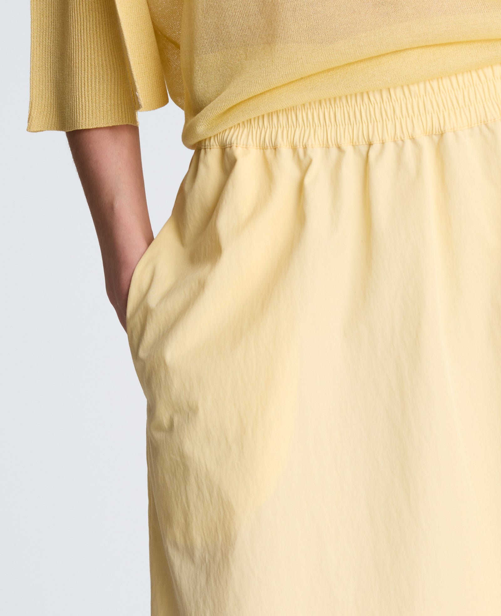 Pull On Maxi Skirt with Side Slits | Kenneth Cole PASTEL YELLOW