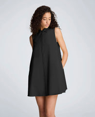 Shop Cotton Poplin Trapeze Mini Dress – Black | Kenneth Cole | Kenneth Cole BLACK