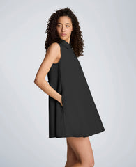 Shop Cotton Poplin Trapeze Mini Dress – Black | Kenneth Cole | Kenneth Cole BLACK