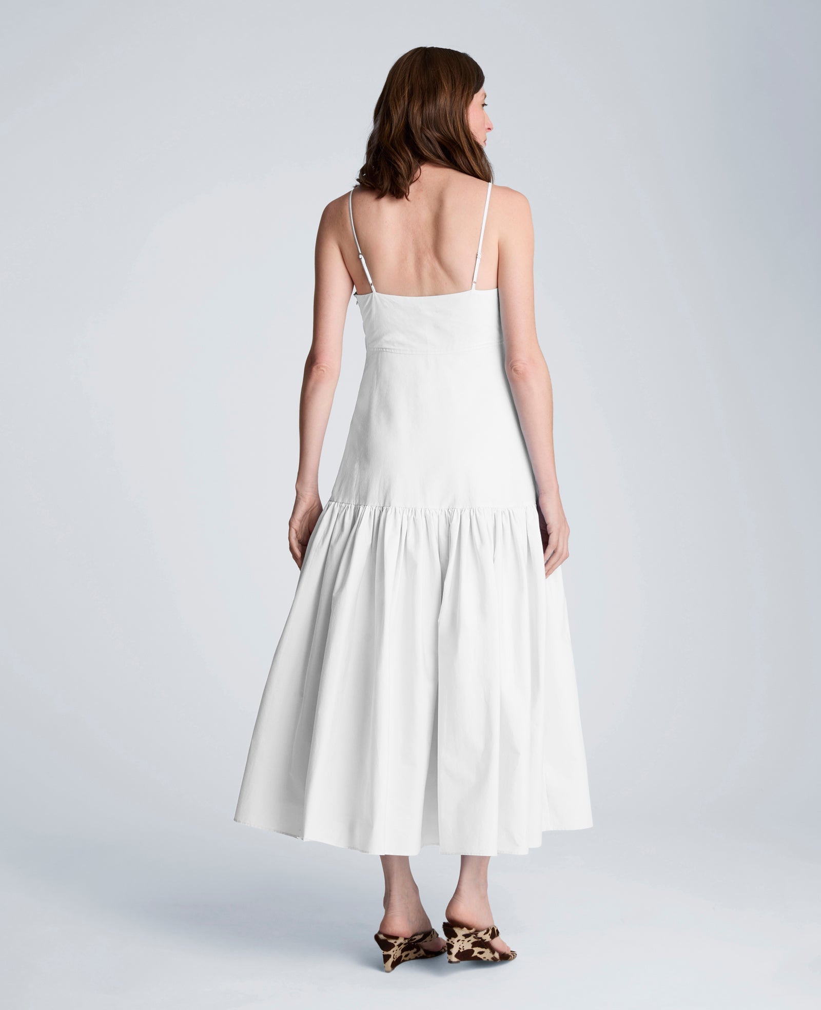 Sweetheart Bubble Flounce Midi Dress | Kenneth Cole NATURAL WHITE