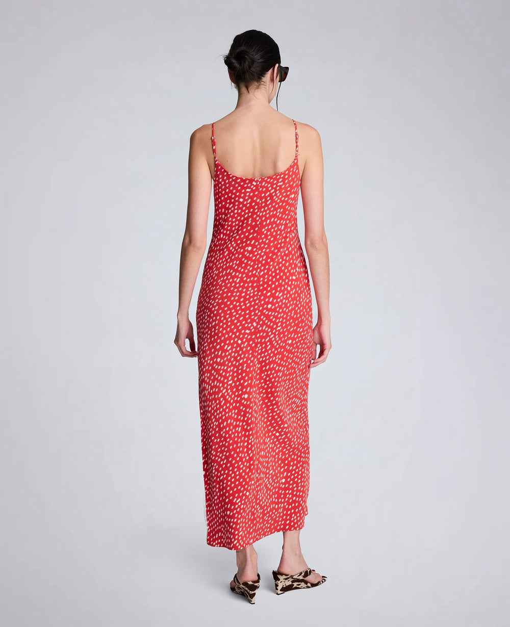 Polka Dot Satin Cowl Neck Slip Dress | Kenneth Cole LIGHTHOUSE COMBO