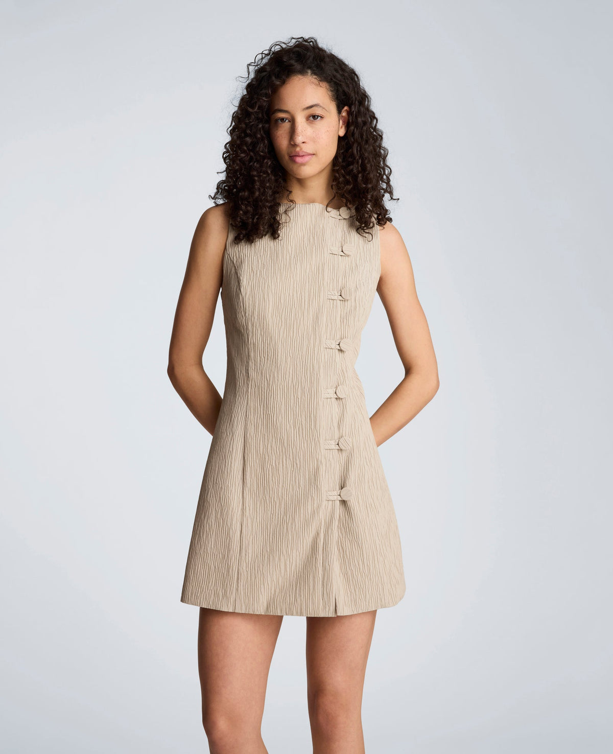 Shop Boat Neck Sheath Mini Dress – Burlap | Kenneth Cole | Kenneth Cole BURLAP
