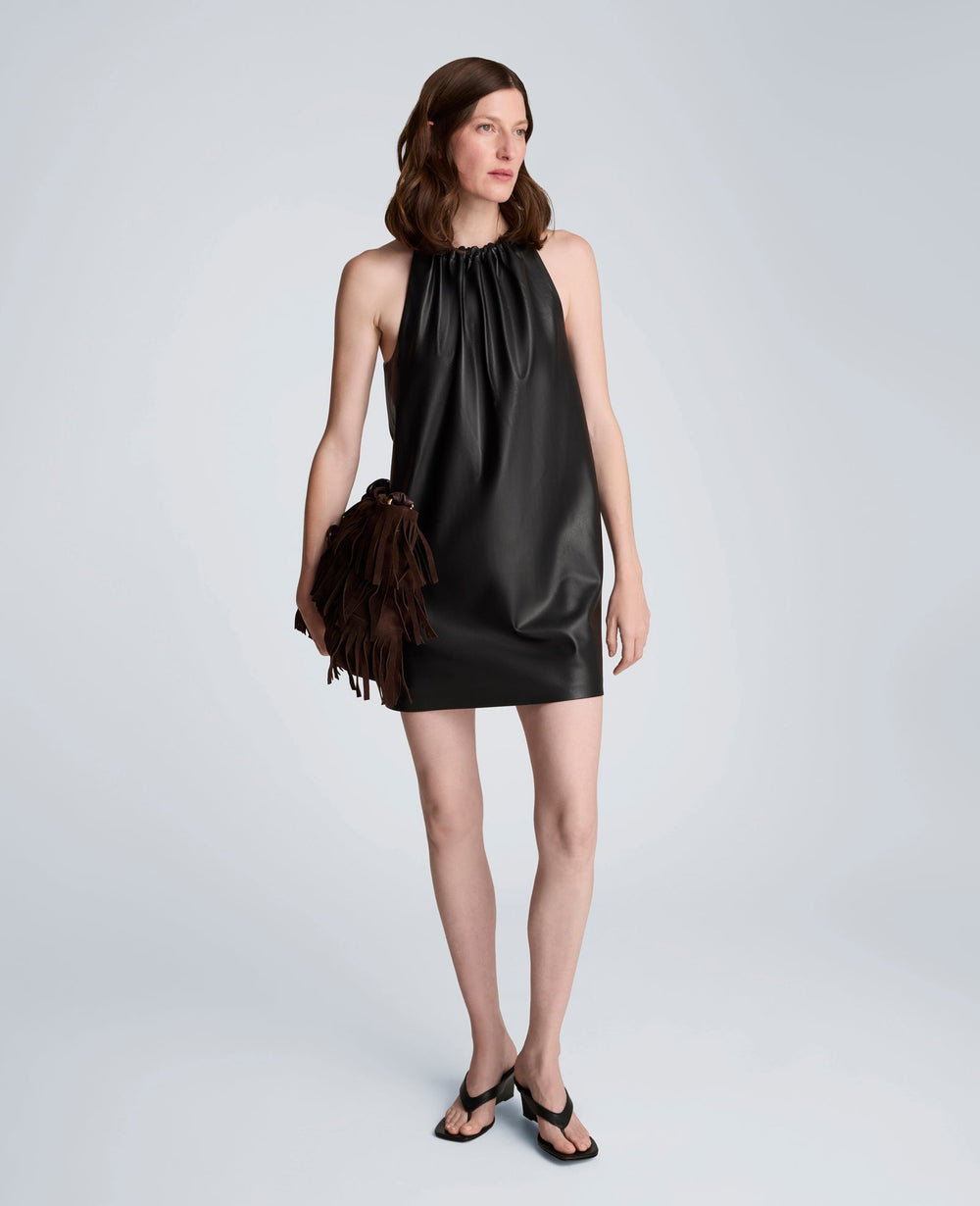 Buy Women's Gathered Halter Neck Mini Dress – Black | KC | Kenneth Cole BLACK