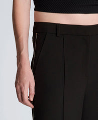 Fly Front High Rise Wide Leg Zipper Pintuck Pant | Kenneth Cole BLACK