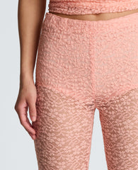 Stretch Lace Pull On Flare Pant with Inner Short | Kenneth Cole SOFT PEACH