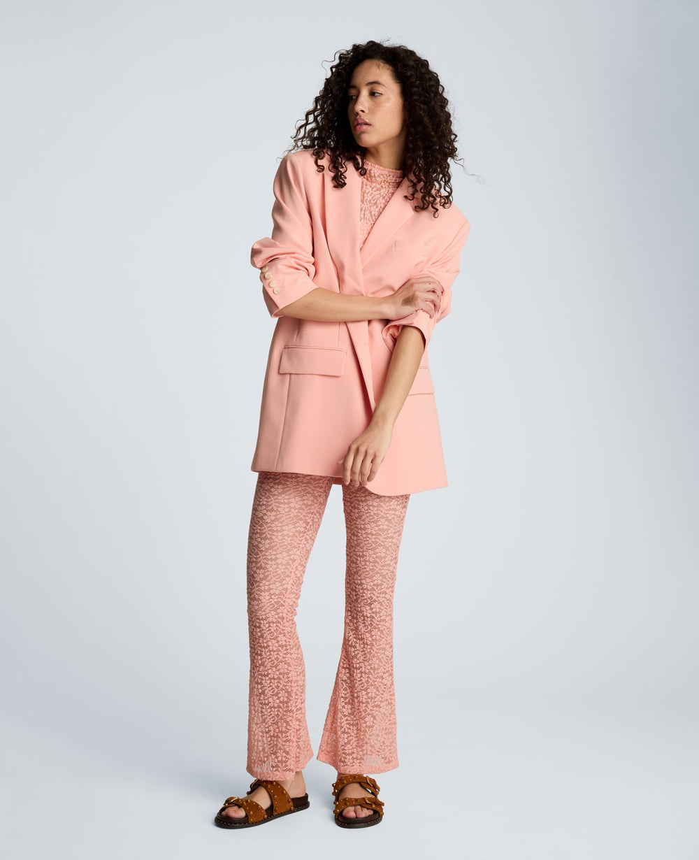 Stretch Lace Pull On Flare Pant with Inner Short | Kenneth Cole SOFT PEACH