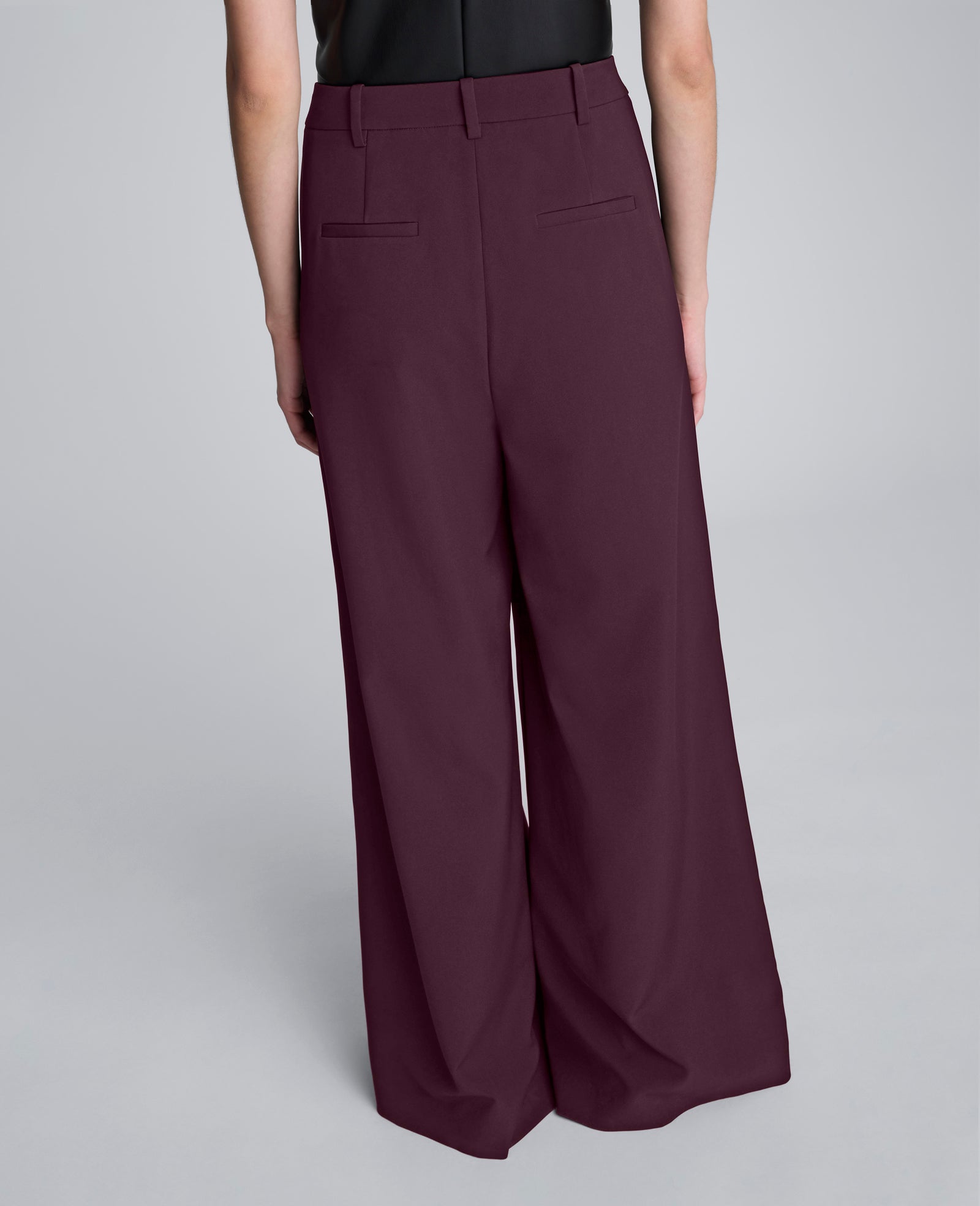 Luxe Twill Wide Leg Inverted Pleat Front Pant | Kenneth Cole SUGAR BEET