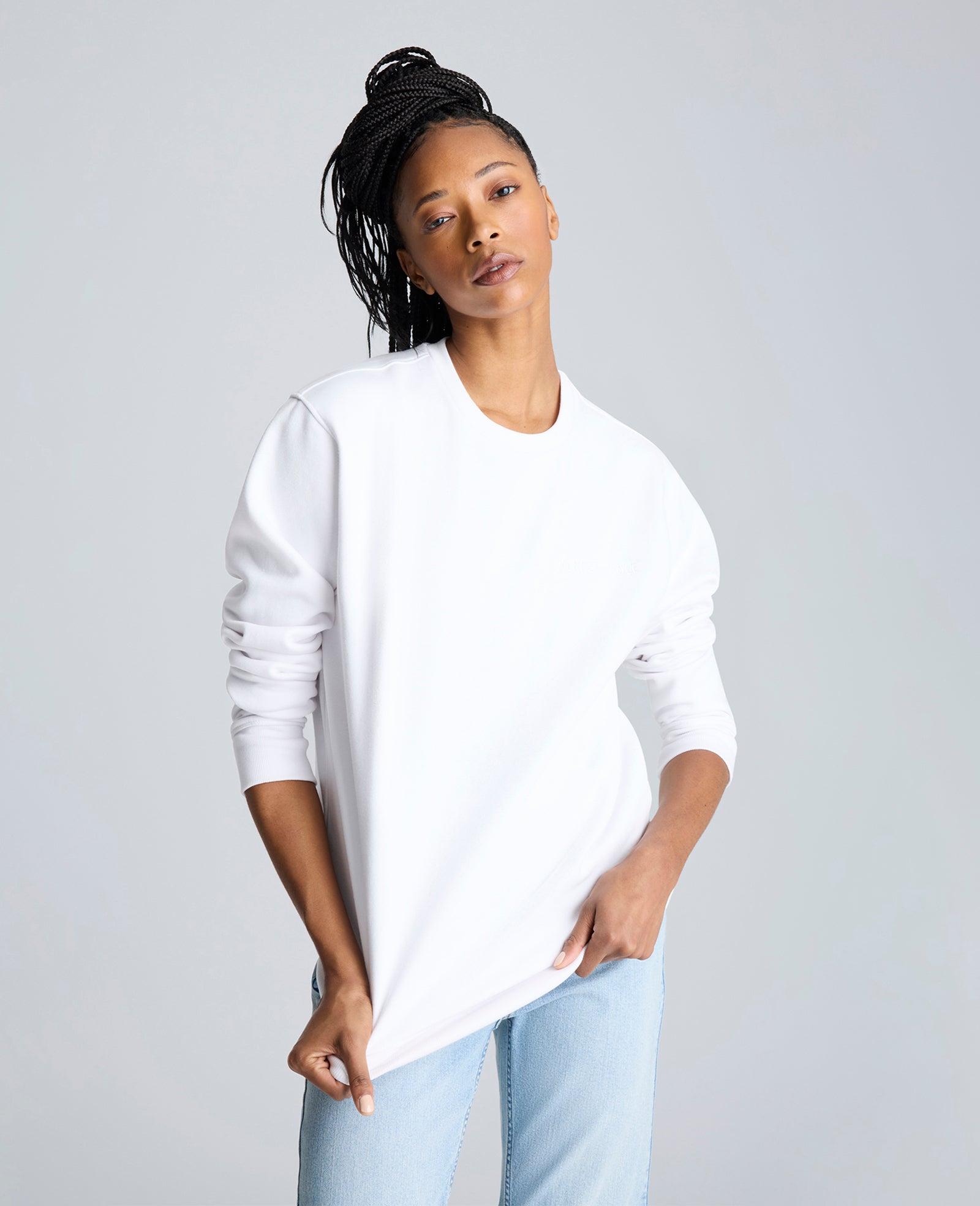 Shop Kenneth Cole Logo Sweatshirt White | Exclusive Pullover | Kenneth Cole WHITE