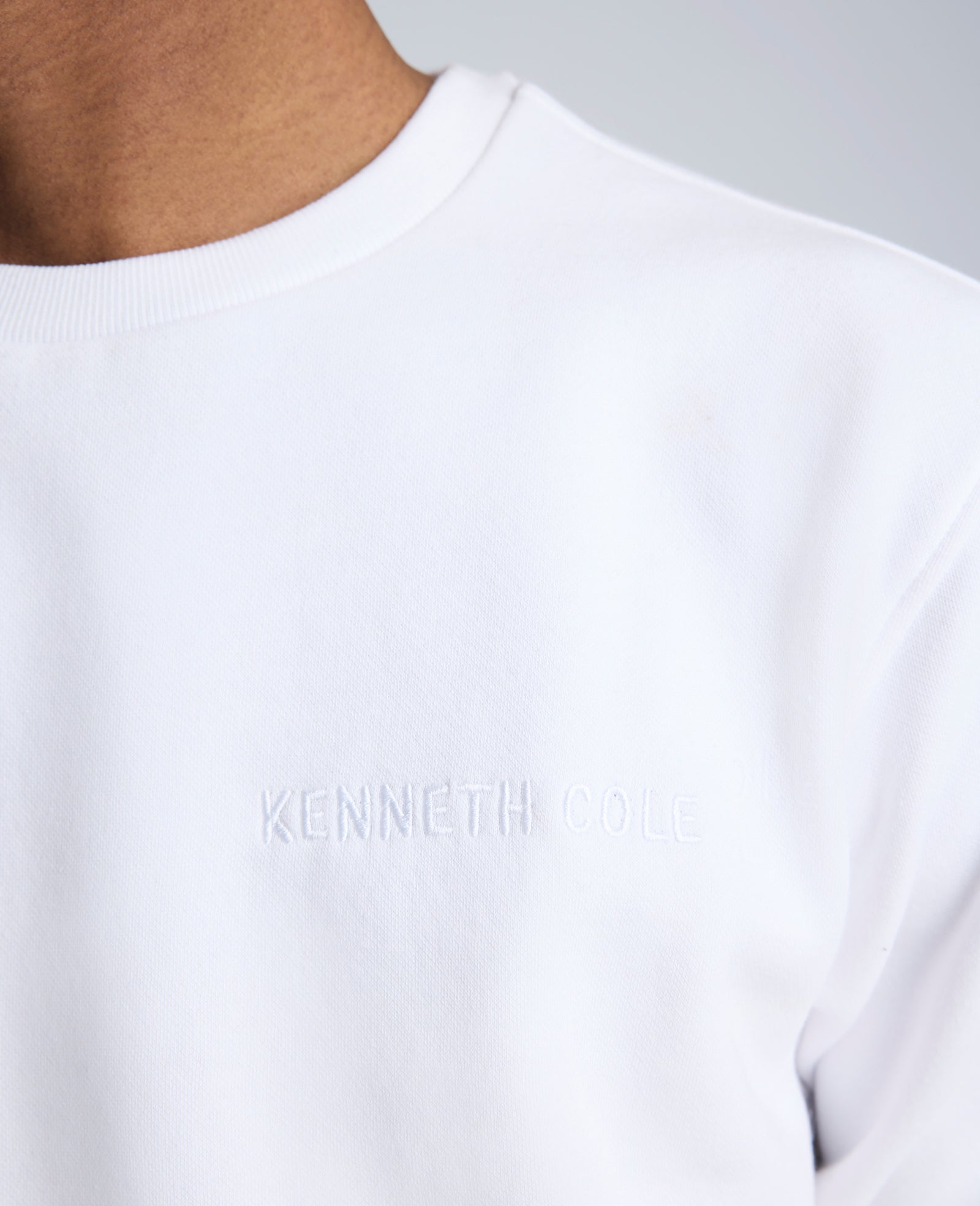 Shop Kenneth Cole Logo Sweatshirt White | Exclusive Pullover | Kenneth Cole WHITE