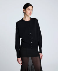 Long Sleeve Button Front Cardigan | Kenneth Cole BLACK