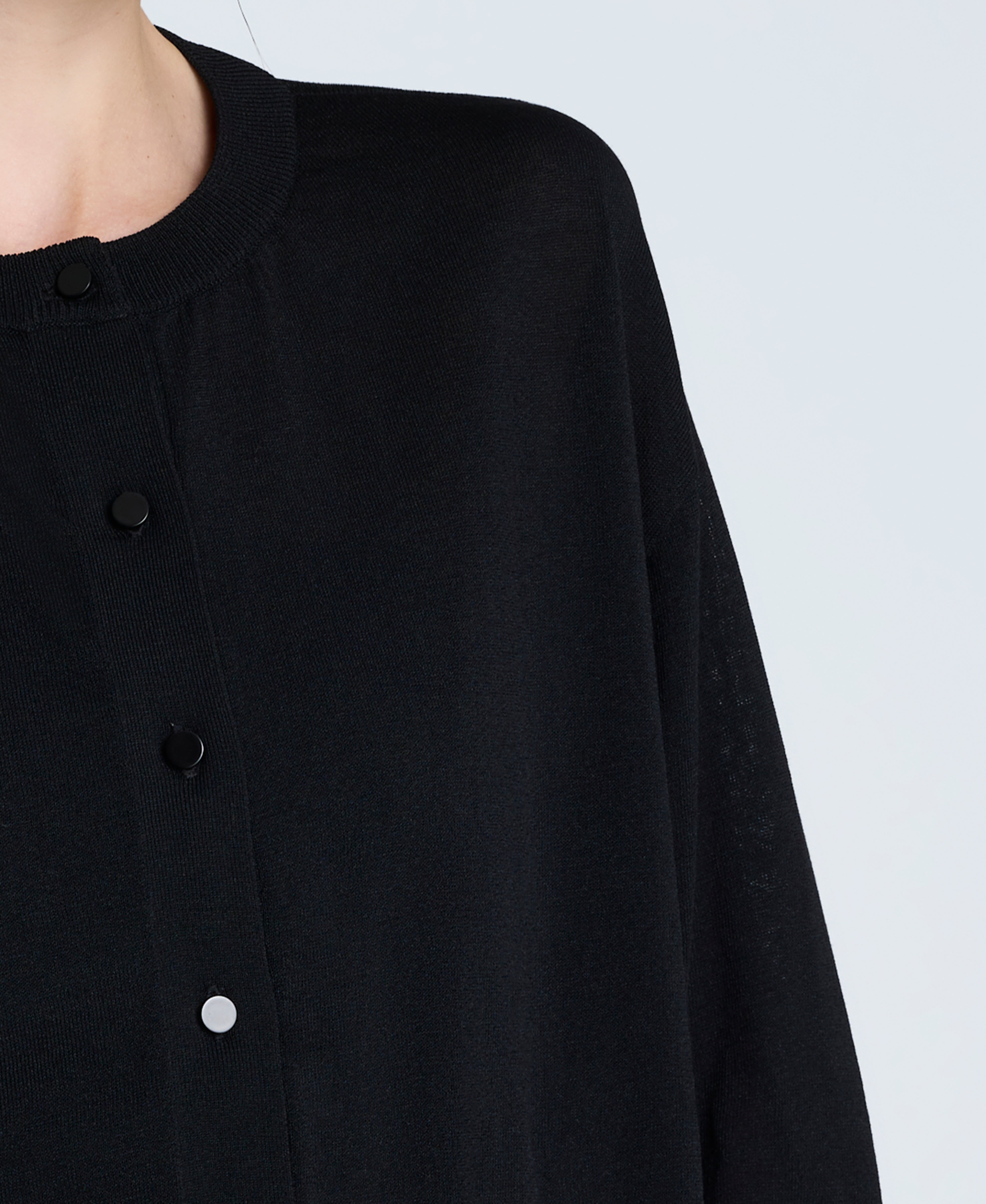 Long Sleeve Button Front Cardigan | Kenneth Cole BLACK