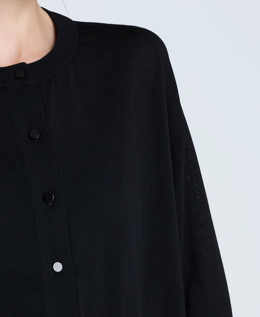 Long Sleeve Button Front Cardigan | Kenneth Cole BLACK