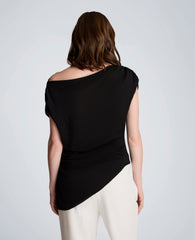Asymmetrical Drape Neck Top | Kenneth Cole BLACK