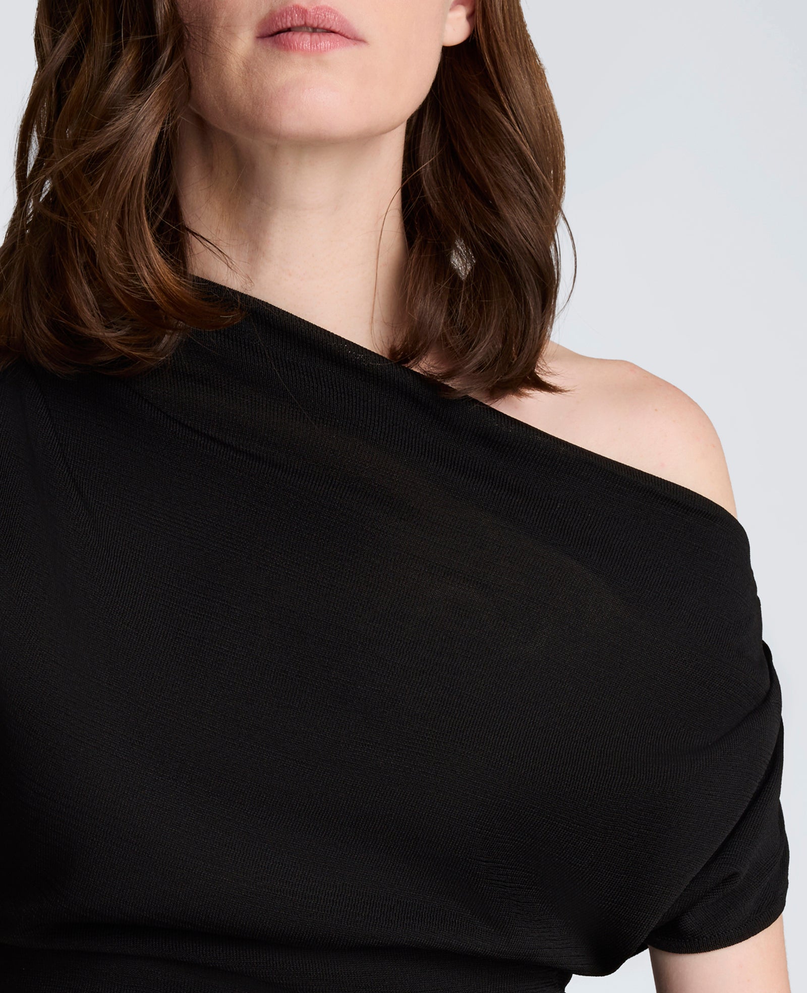 Asymmetrical Drape Neck Top | Kenneth Cole BLACK