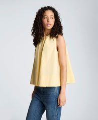 Paperbag Neck Sleeveless Tent Button Front Shirt | Kenneth Cole PASTEL YELLOW