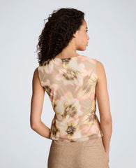 Mesh Front Ruch Tank | Kenneth Cole PASTEL YELLOW MULTI