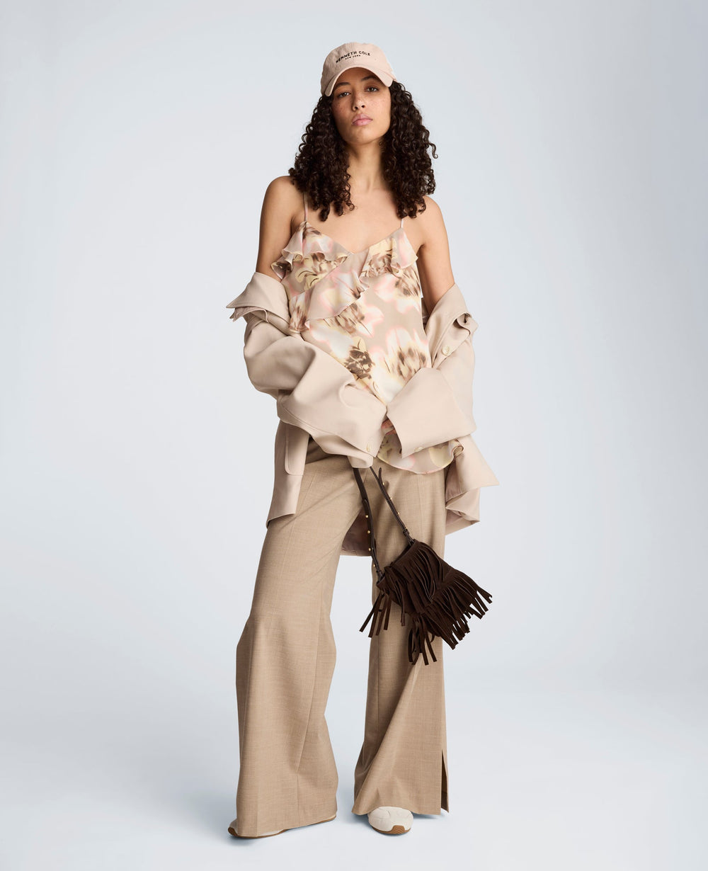 Asymmetrical Ruffle Cami | Kenneth Cole PASTEL YELLOW MULTI