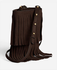 Fringe Crossbody Pouch Bag | Kenneth Cole DARK BROWN