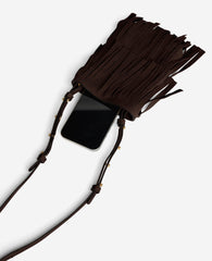 Fringe Crossbody Pouch Bag | Kenneth Cole DARK BROWN
