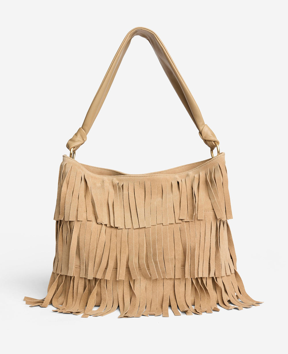 Fringe Slouch Hobo Bag | Kenneth Cole NATURAL