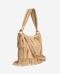Fringe Slouch Hobo Bag | Kenneth Cole NATURAL