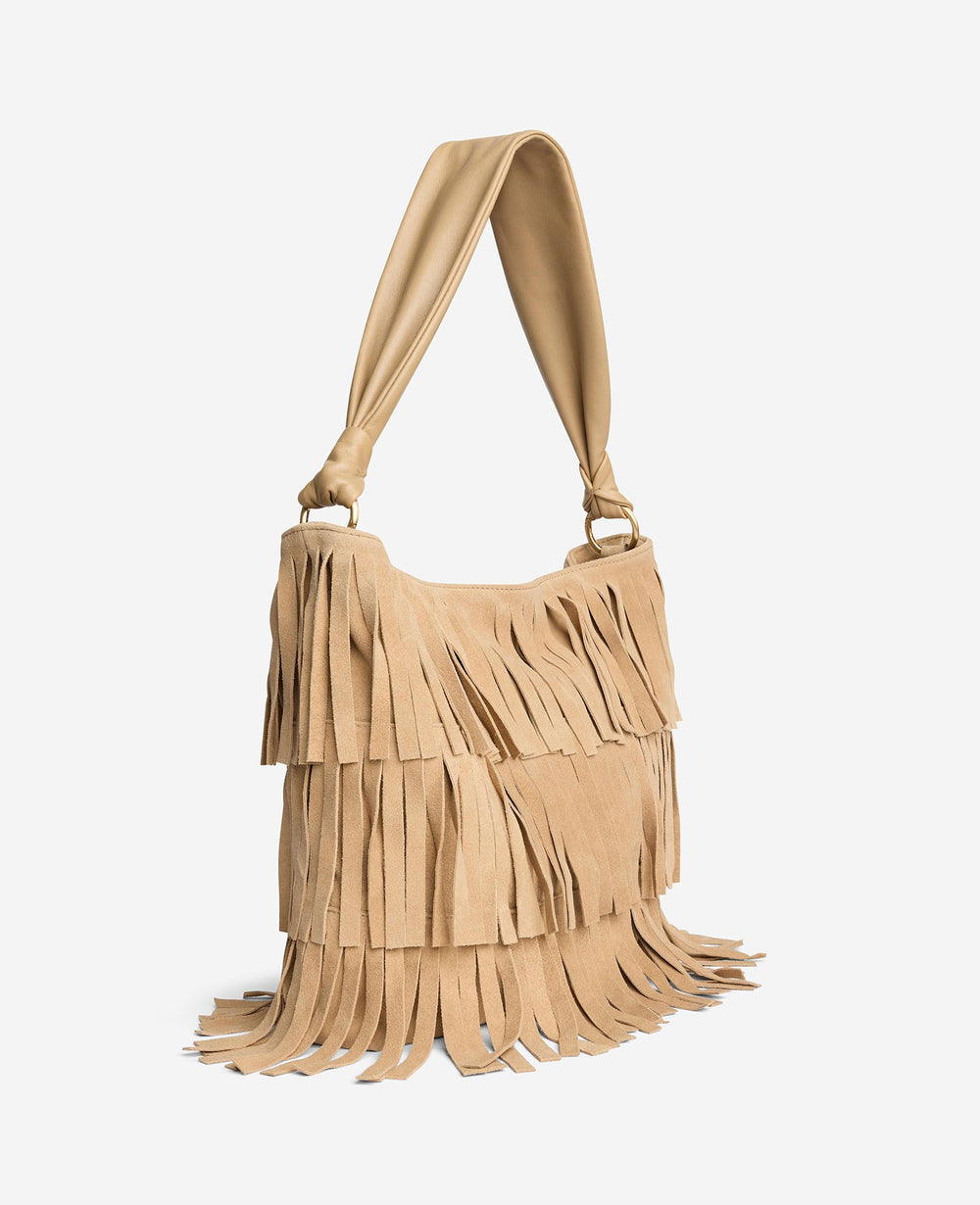 Fringe Slouch Hobo Bag | Kenneth Cole NATURAL
