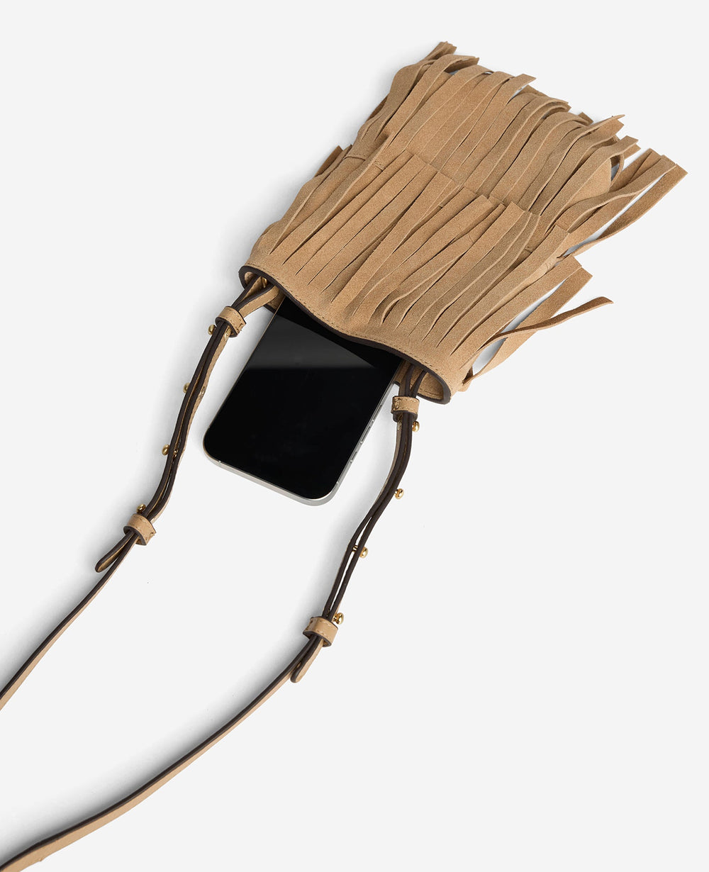 Fringe Crossbody Pouch Bag | Kenneth Cole NATURAL