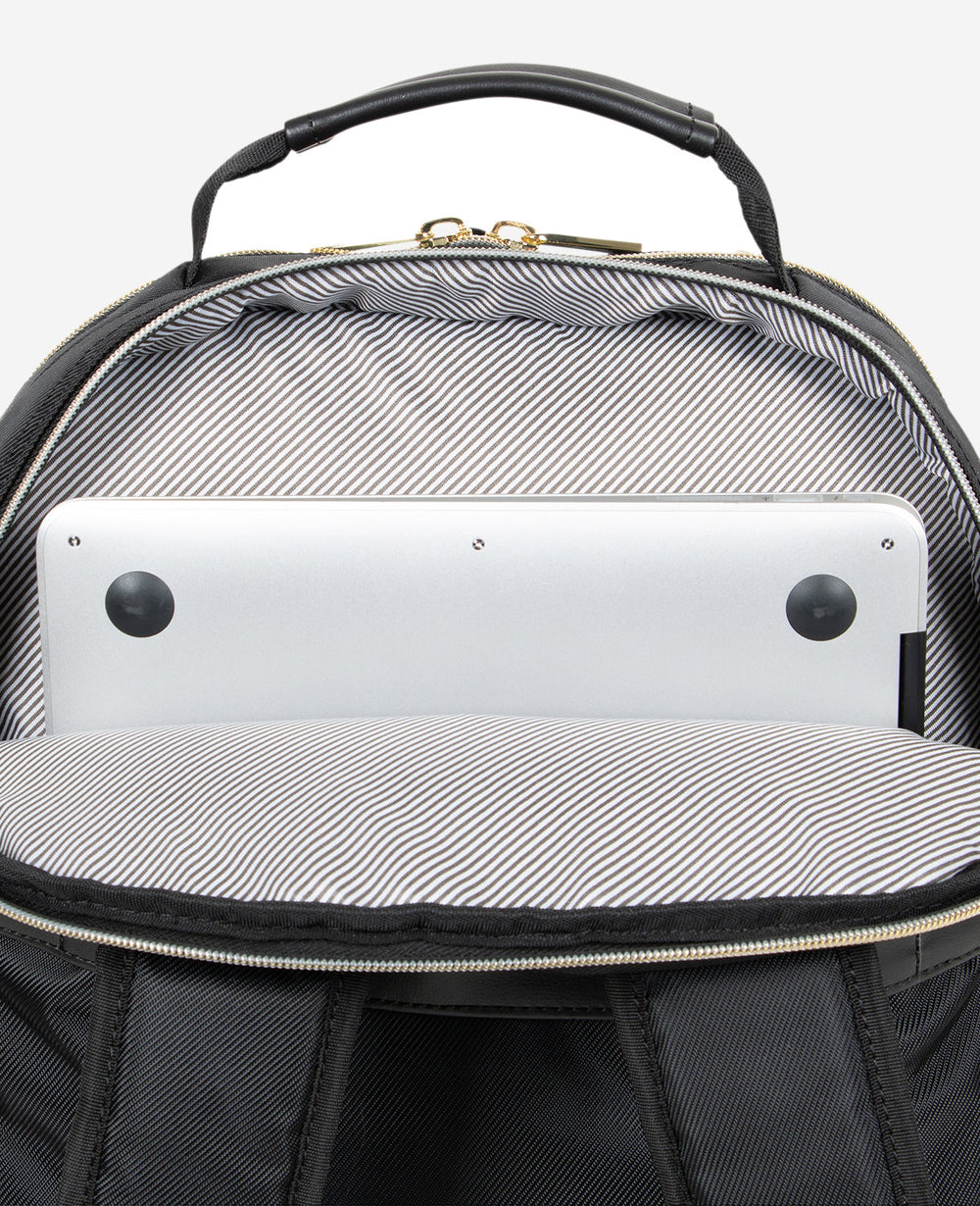 Shop Quilted 15.6" Laptop Backpack – Chelsea Chevron, Black | KC | Kenneth Cole BLACK