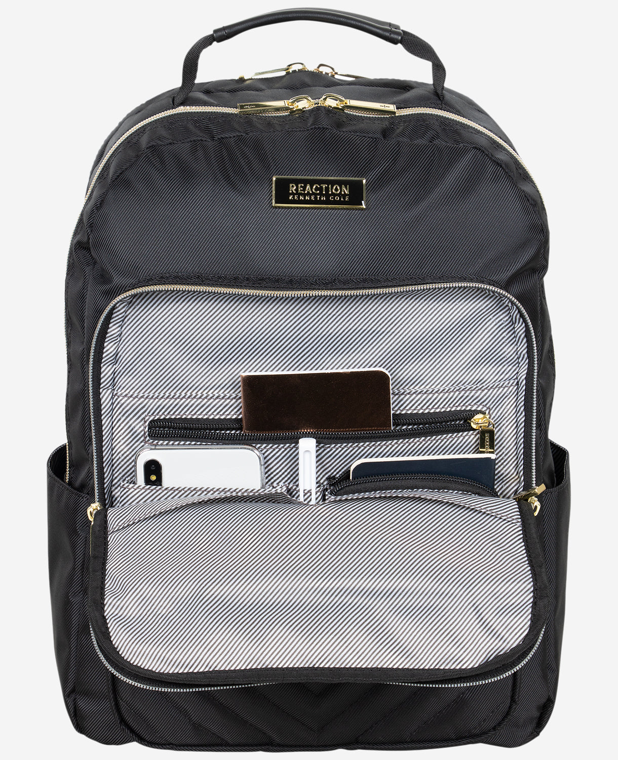 Shop Quilted 15.6" Laptop Backpack – Chelsea Chevron, Olive | KC | Kenneth Cole OLIVE
