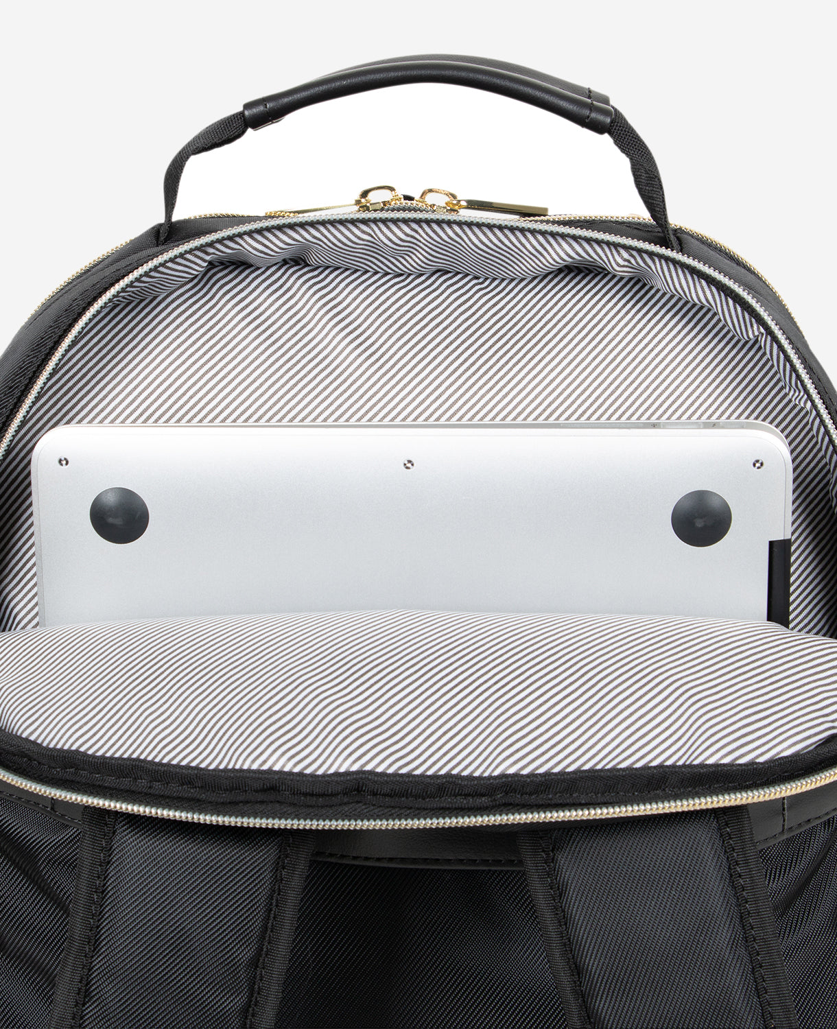 Shop Quilted 15.6" Laptop Backpack – Chelsea Chevron, Navy | KC | Kenneth Cole NAVY