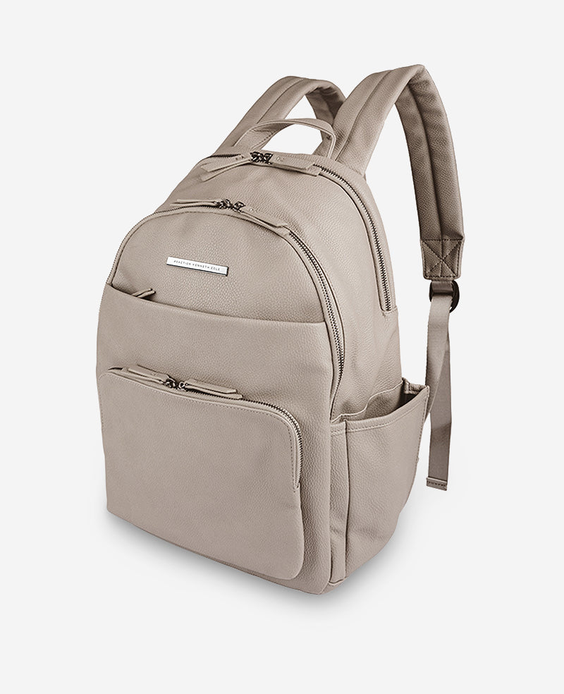 Marley Laptop Backpack – Sleek Pebble PU, 14" Sleeve | KC | Kenneth Cole TAUPE