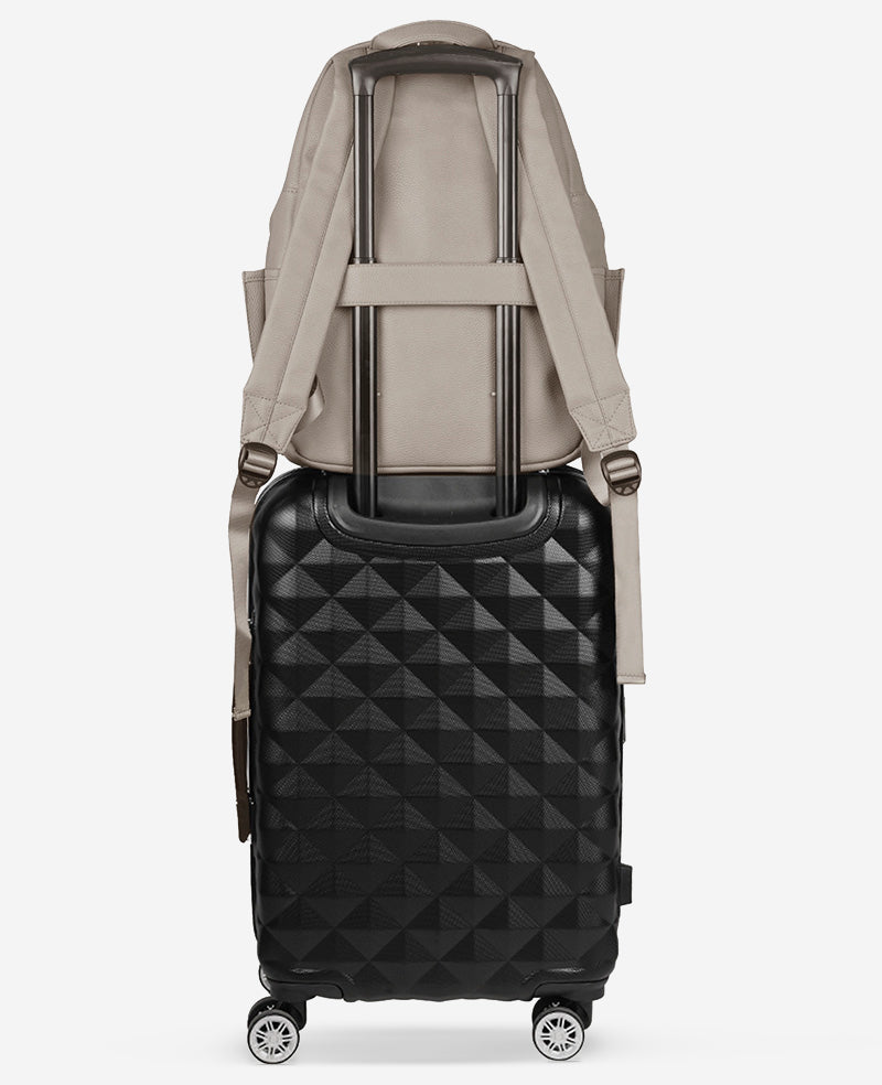 Marley Laptop Backpack – Sleek Pebble PU, 14" Sleeve | KC | Kenneth Cole TAUPE