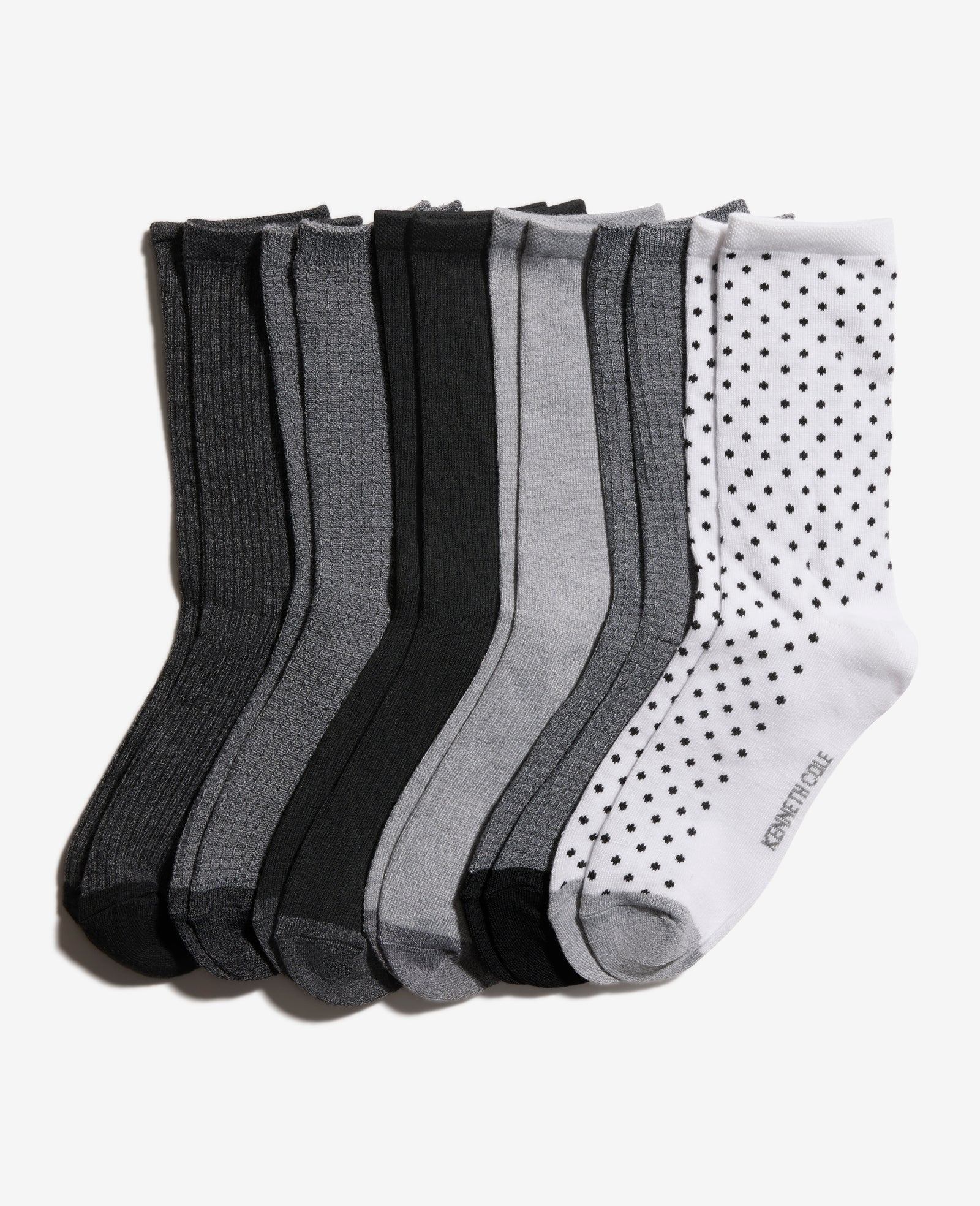 Shop Tiny Dot Crew Socks 6-Pack | Kenneth Cole Essentials | Kenneth Cole WHITE