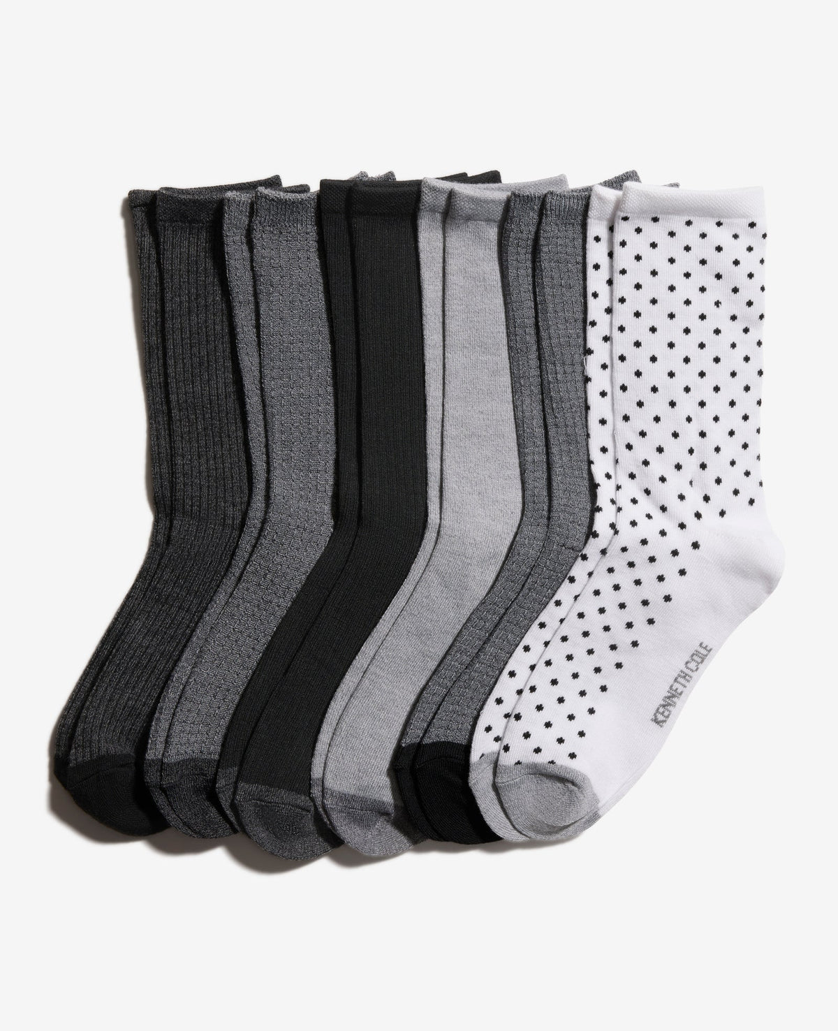 Shop Tiny Dot Crew Socks 6-Pack | Kenneth Cole Essentials | Kenneth Cole WHITE