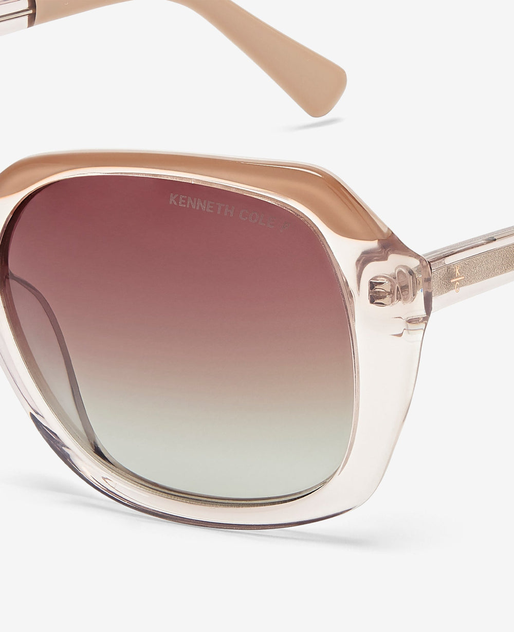 Round Acetate Sunglasses – Pink Polarized | Kenneth Cole | Kenneth Cole PINK
