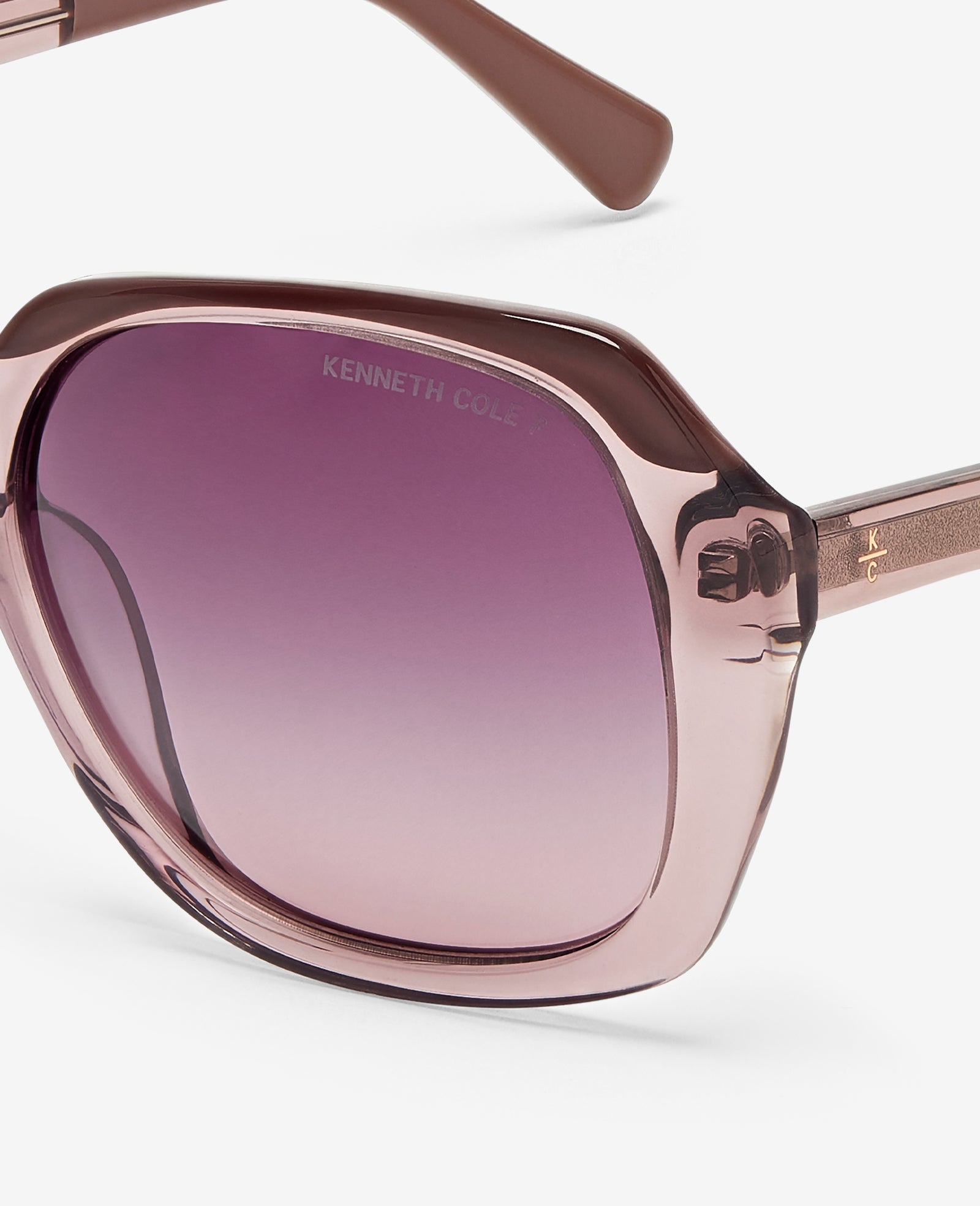 Womens Round Acetate Sunglasses with Polarized Lenses | KC | Kenneth Cole VIOLET