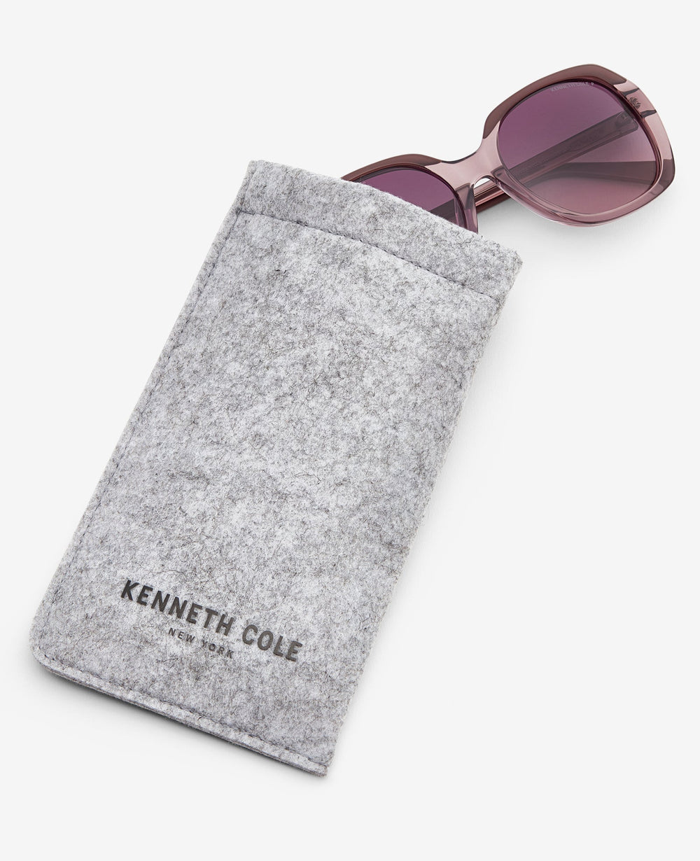 Womens Round Acetate Sunglasses with Polarized Lenses | KC | Kenneth Cole VIOLET