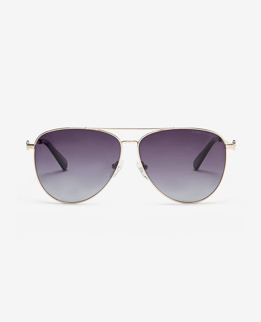 Shop Pilot Titanium Aviator Sunglasses – Gold | Kenneth Cole | Kenneth Cole GOLD