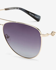 Shop Pilot Titanium Aviator Sunglasses – Gold | Kenneth Cole | Kenneth Cole GOLD