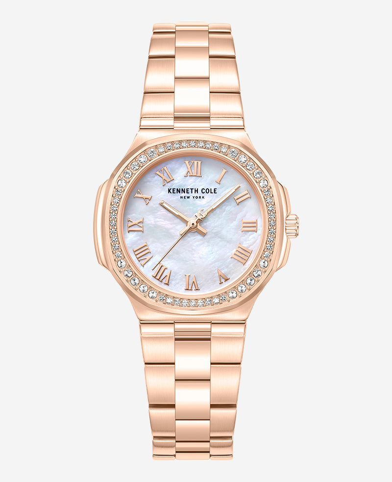 Classic Crystal Lined Outer Dial Rose Gold Bracelet Watch | Kenneth Cole ROSE GOLD