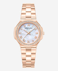 Classic Crystal Lined Outer Dial Rose Gold Bracelet Watch | Kenneth Cole ROSE GOLD