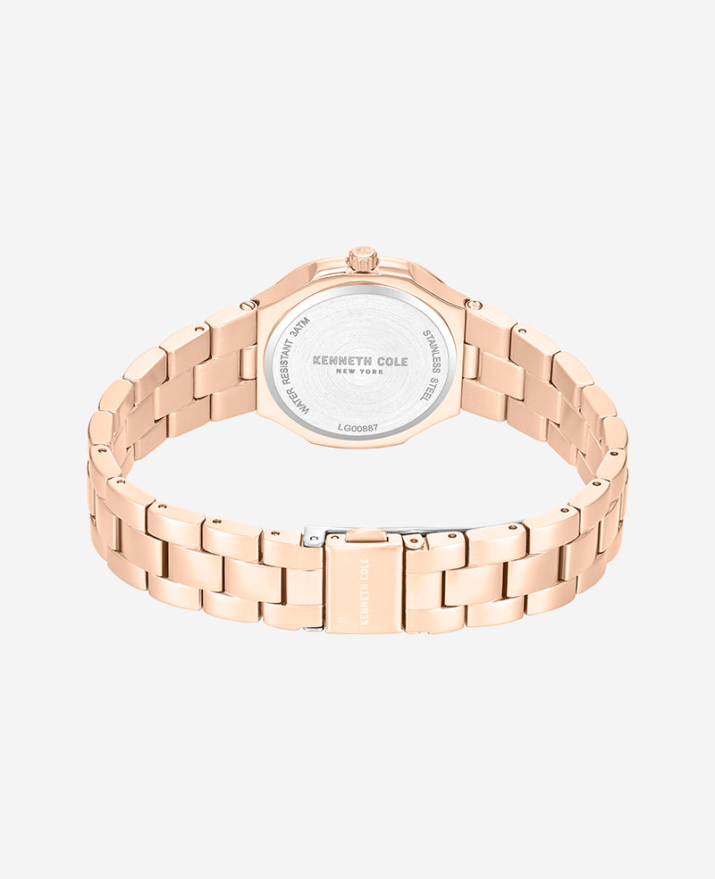 Classic Crystal Lined Outer Dial Rose Gold Bracelet Watch | Kenneth Cole ROSE GOLD