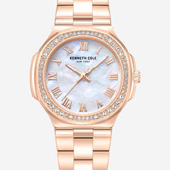 Classic Crystal Lined Outer Dial Rose Gold Bracelet Watch | Kenneth Cole ROSE GOLD
