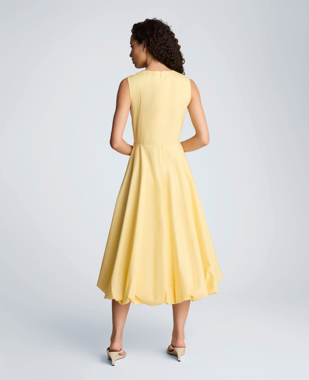 Bubble Hem Midi Dress | Kenneth Cole PASTEL YELLOW