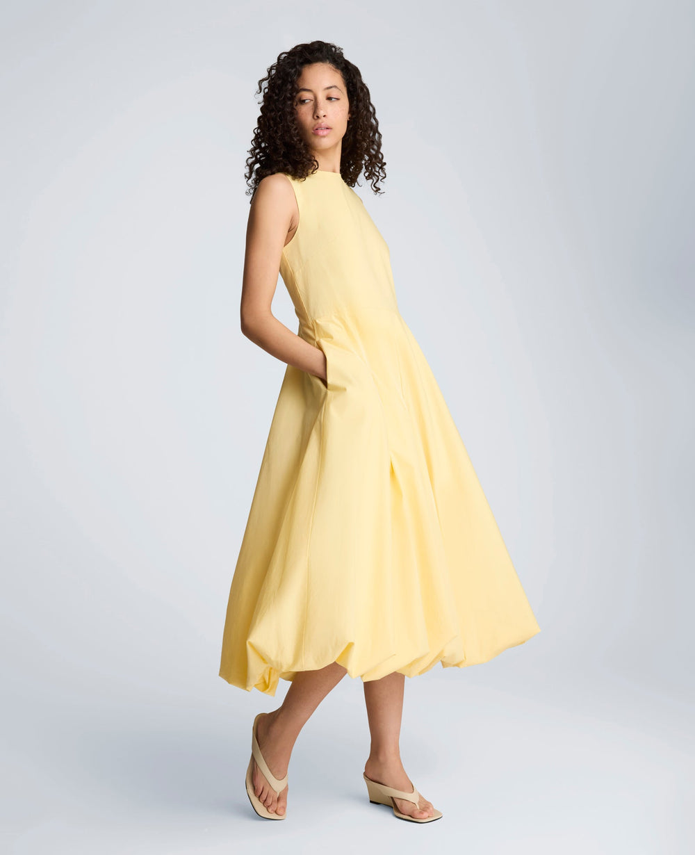 Bubble Hem Midi Dress | Kenneth Cole PASTEL YELLOW