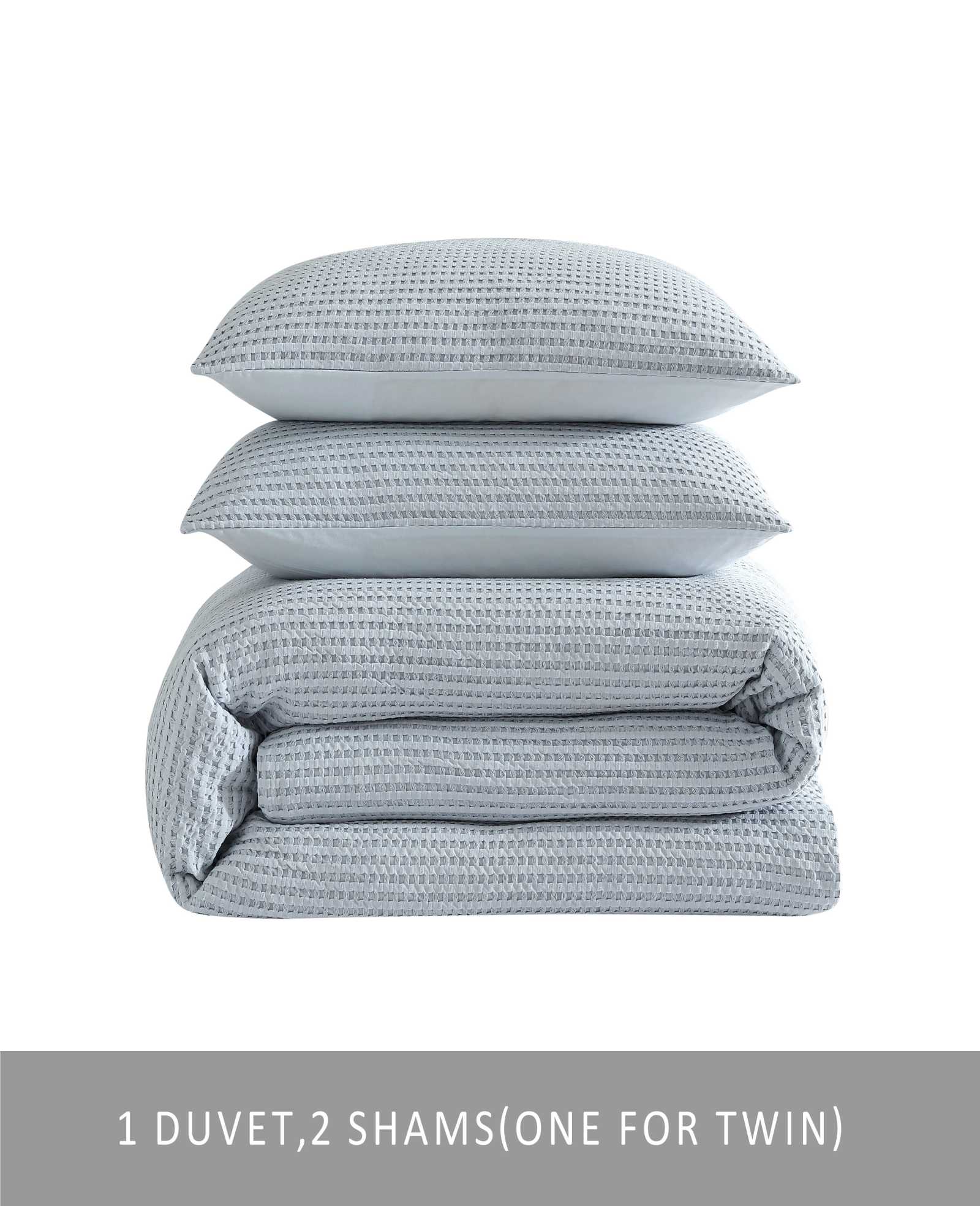 Solid Waffle Comforter Set | Kenneth Cole BLUE
